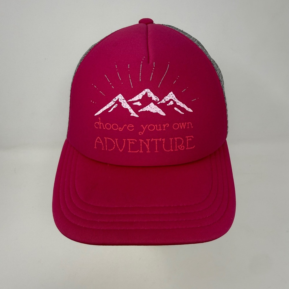 The North Face Pink Choose Your Own Adventure Mountain Trucker Snapback Hat